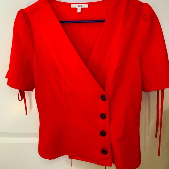 Red Short Sleeve Top - Picture 1 of 3